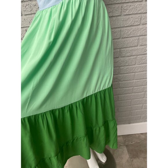 Scoop Women Color Block Cut-Out Tiered Sleeveless Maxi Dress Size M (8-10) - Picture 11 of 15